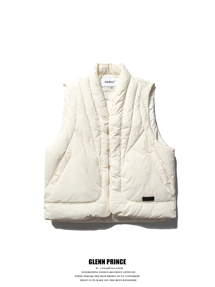 GPstudio Japanese Style Retro Workwear Color V-neck White Duck down Jacket Men's Winter Warm Shoulder Pad Vest
GPstudio Japanese Style Retro Workwear Color V-neck White Duck down Jacket Men's Winter Warm Shoulder Pad Vest