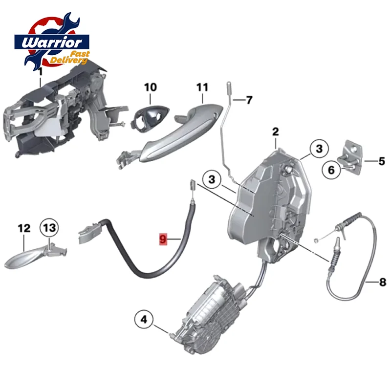 51217175652 Door Lock Wire for BMW Exterior Door Lock Link Cable for BMW 5' F10 F11 LCI 523I 535I 528I
51217175652 Door Lock Wire for BMW Exterior Door Lock Link Cable for BMW 5' F10 F11 LCI 523I 535I 528I
