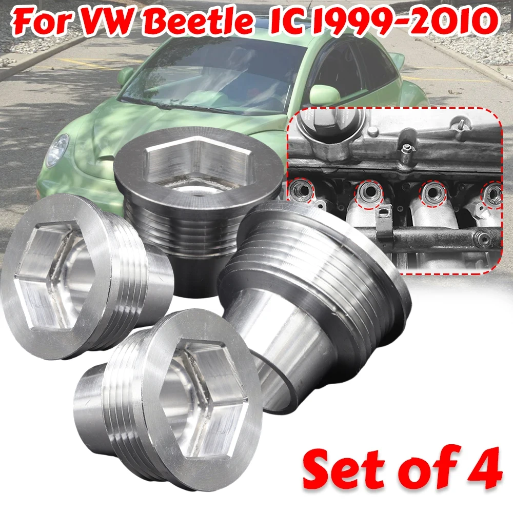 4X Upgrade Aluminum Fuel Injector Insert Cup Seat For VW Beetle 1C 06B133555H 06B133555D Car Replacement Parts 1999 2000-2010
4X Upgrade Aluminum Fuel Injector Insert Cup Seat For VW Beetle 1C 06B133555H 06B133555D Car Replacement Parts 1999 2000-2010