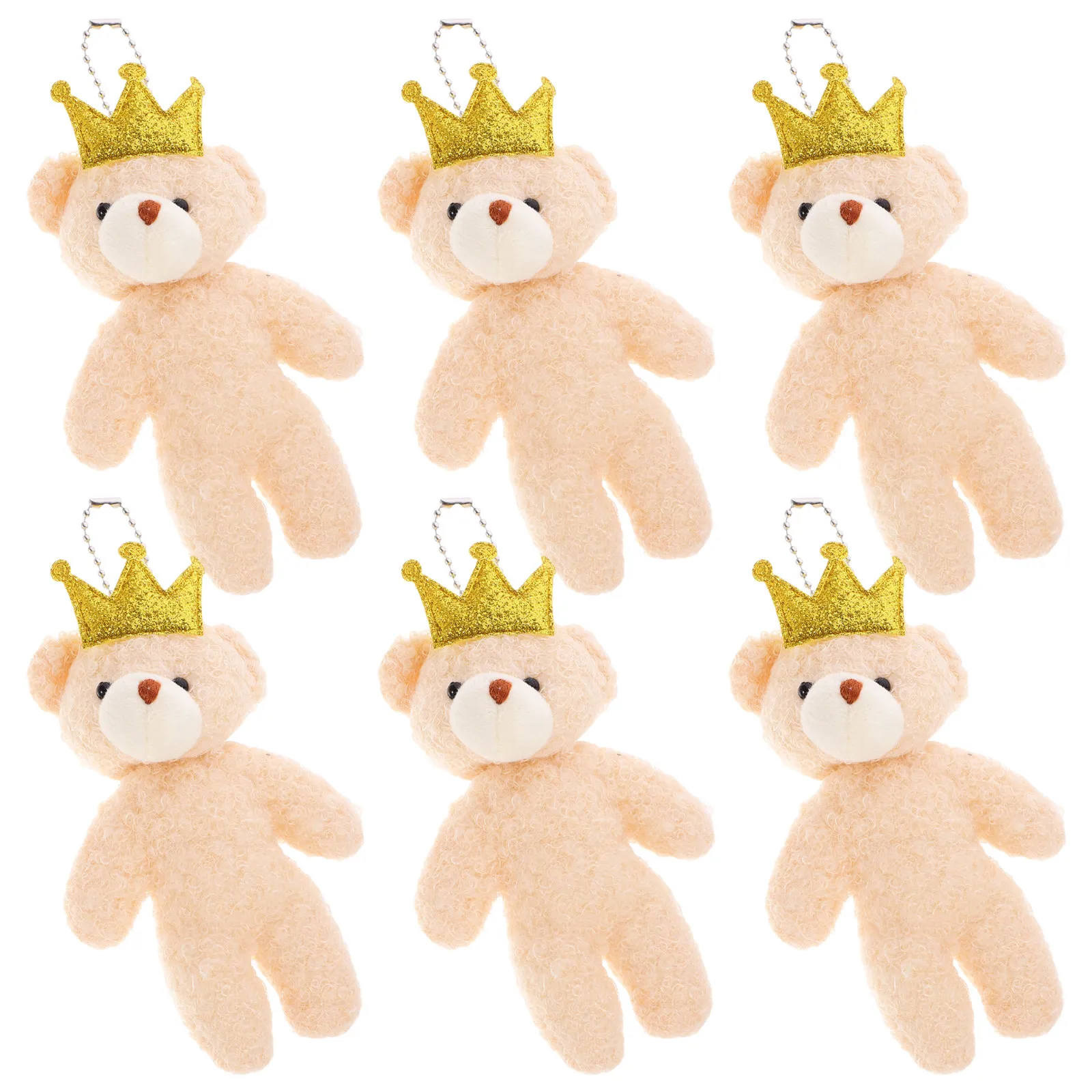 6Pcs Mini Bear Keychain Pendant Small Stuffed Bear Hanging Charm for Backpack Purse Bag Decorative Key Ring Accessories
6Pcs Mini Bear Keychain Pendant Small Stuffed Bear Hanging Charm for Backpack Purse Bag Decorative Key Ring Accessories