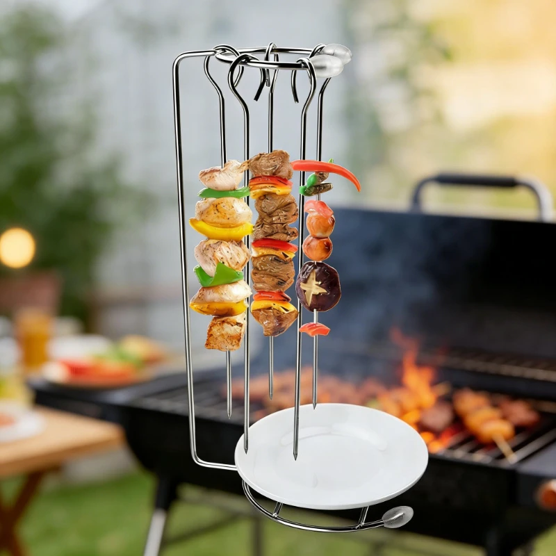 Stainless Steel Vertical Kebab Rack Thickened Barbecue Skewers Creative Lamb Skewer Holder Grill Accessories for Outdoor BBQ
Stainless Steel Vertical Kebab Rack Thickened Barbecue Skewers Creative Lamb Skewer Holder Grill Accessories for Outdoor BBQ