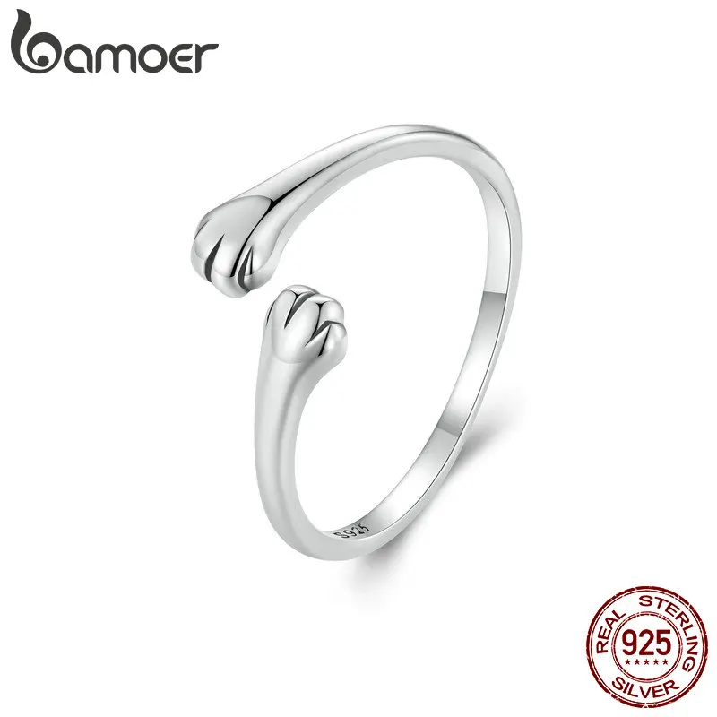 Bamoer Cat Paw Open Ring 925 Sterling Silver Unique 3D Cat Paw Design Adjustable Rings Women Fine Jewelry Nice Gift
Bamoer Cat Paw Open Ring 925 Sterling Silver Unique 3D Cat Paw Design Adjustable Rings Women Fine Jewelry Nice Gift