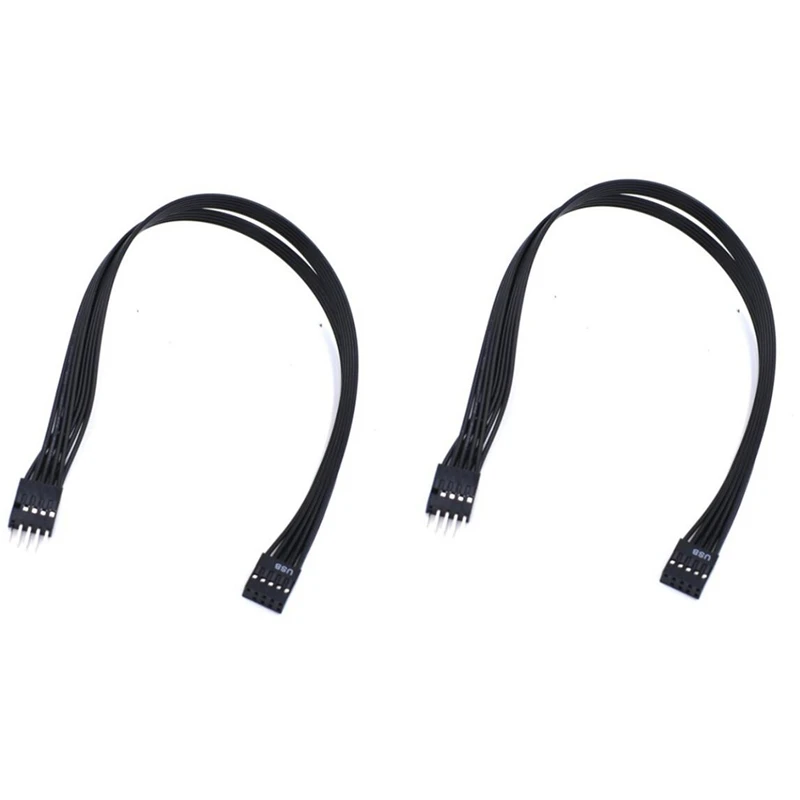 Mainboard 9Pin USB 2.0 Male to Female Extension Data Cable Cord Wire Line 30cm USB Extension Cable, 2 Pack
Mainboard 9Pin USB 2.0 Male to Female Extension Data Cable Cord Wire Line 30cm USB Extension Cable, 2 Pack