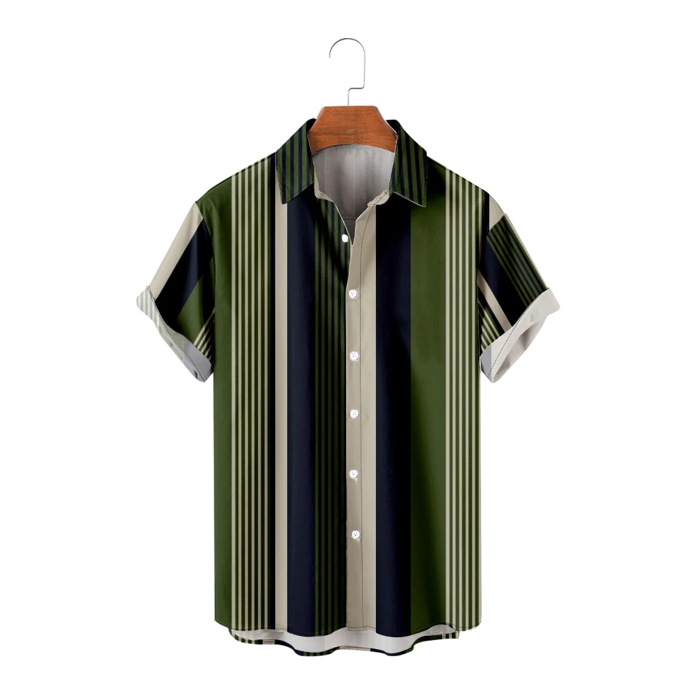 Casual Shirts for Men Green Stripe Print Tops Short Sleeve Summer Beach Vacation Shirt Breathable
Casual Shirts for Men Green Stripe Print Tops Short Sleeve Summer Beach Vacation Shirt Breathable