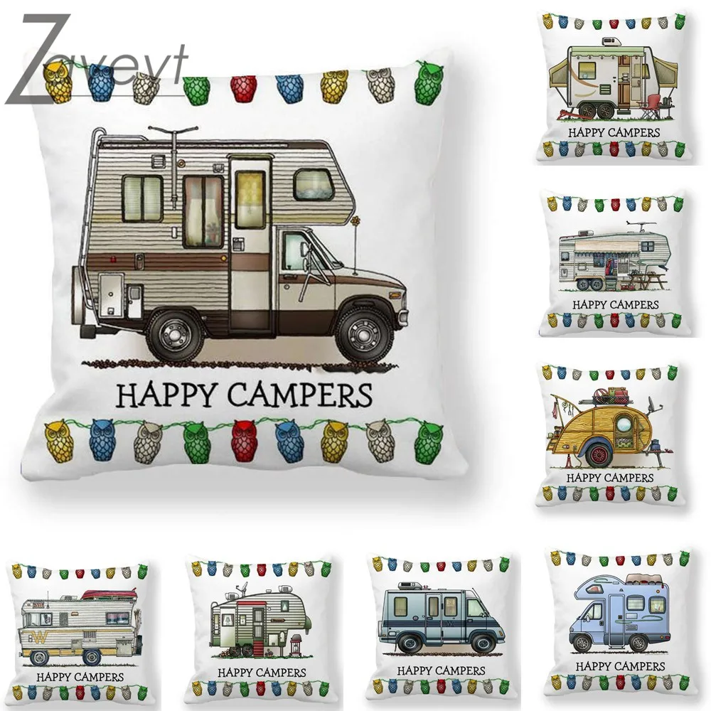 40/45/50/60cm Multi Size Happy Camper Travel Car Cushion Cover Sofa Throw Pillowcover Living Room Cartoon House Car Pillowcase
40/45/50/60cm Multi Size Happy Camper Travel Car Cushion Cover Sofa Throw Pillowcover Living Room Cartoon House Car Pillowcase