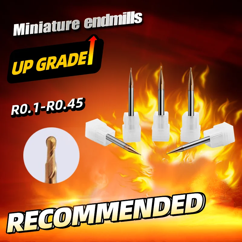 1pcs End Mill Cutter HRC55 Hard Alloy Carbide Tungsten Steel Milling Cutter Miniature Ball Nose End Mill For Metal alloy
1pcs End Mill Cutter HRC55 Hard Alloy Carbide Tungsten Steel Milling Cutter Miniature Ball Nose End Mill For Metal alloy