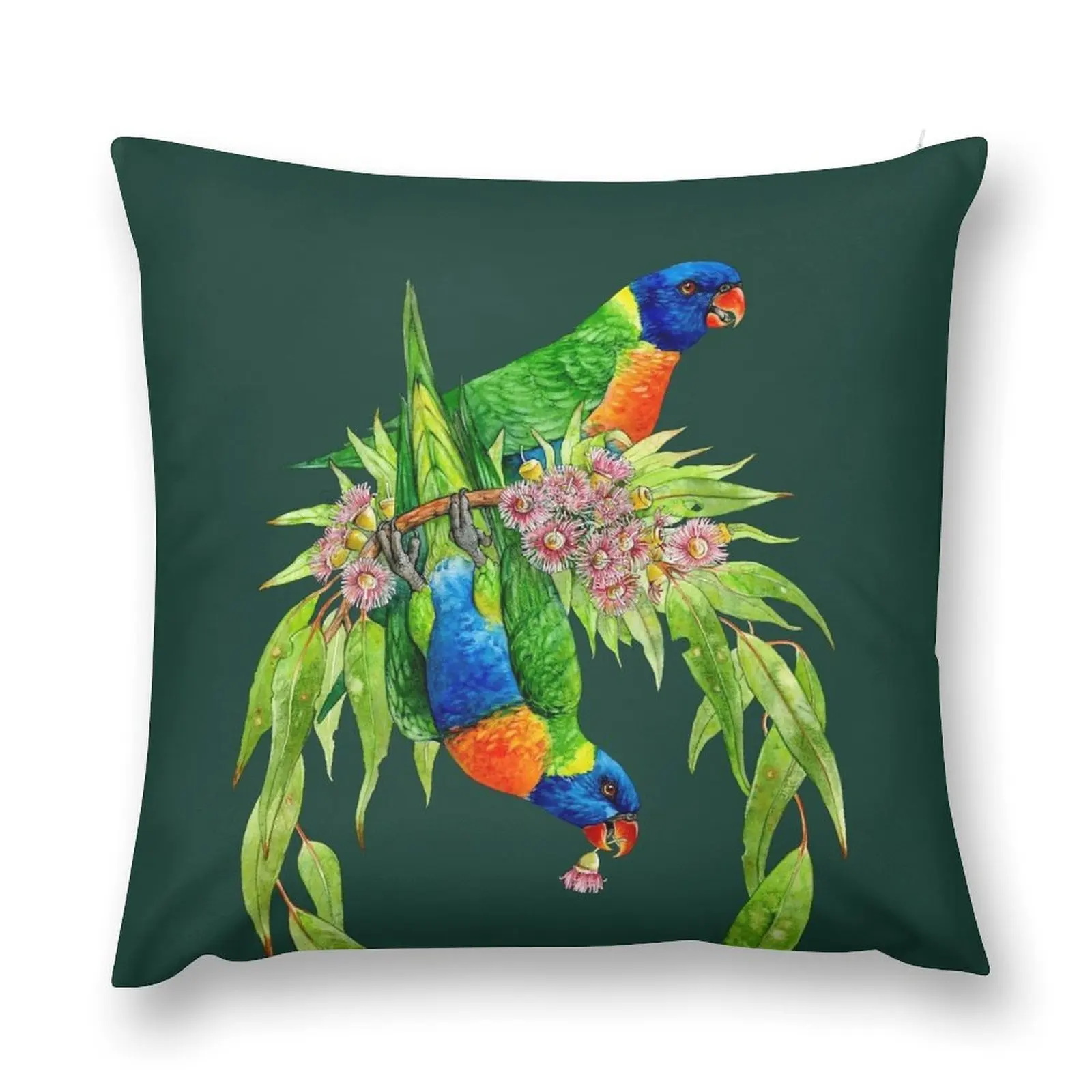 Rainbow Lorikeets Native Wreath Throw Pillow Cushion Cover pillows decor home pillow
Rainbow Lorikeets Native Wreath Throw Pillow Cushion Cover pillows decor home pillow