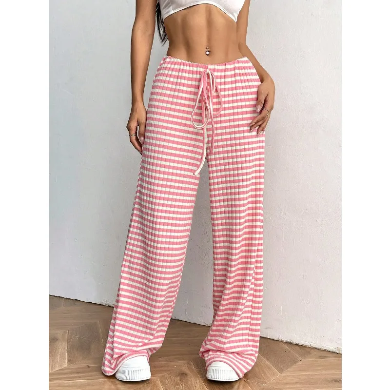 1pcs Women's Spring Autumn Casual Striped Straight-Leg Pants Loose Home Wear Lounge Trousers
1pcs Women's Spring Autumn Casual Striped Straight-Leg Pants Loose Home Wear Lounge Trousers