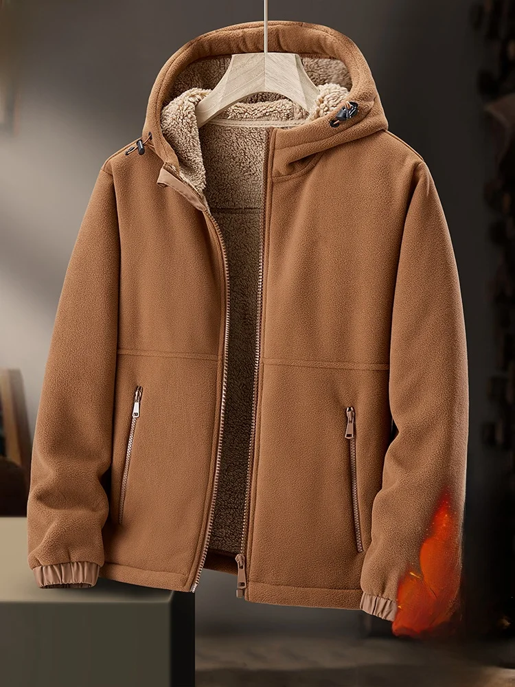 Мужской утепленный кардиган Paul Autumn Winter с капюшоном, цвета кэмел, очень теплый, на молнии, с воротником-стойкой, из овечьей шерсти
Мужской утепленный кардиган Paul Autumn Winter с капюшоном, цвета кэмел, очень теплый, на молнии, с воротником-стойкой, из овечьей шерсти