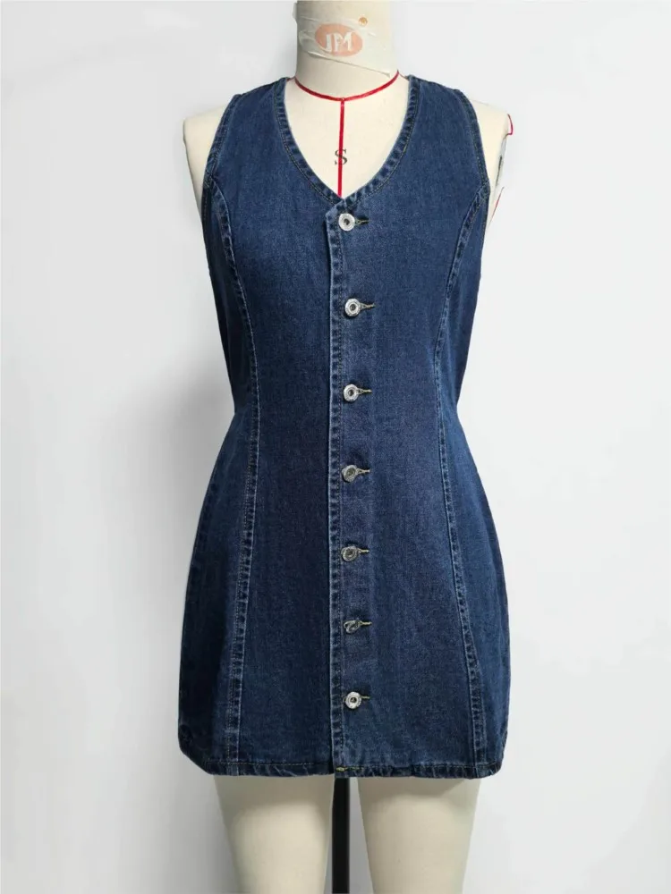 2026 Slim Dress Summer Vestido Dresses Woman Retro Temperament Casual V-link Buttons Leace-up Sleeveless Solid Color Y2k Clothes
2026 Slim Dress Summer Vestido Dresses Woman Retro Temperament Casual V-link Buttons Leace-up Sleeveless Solid Color Y2k Clothes