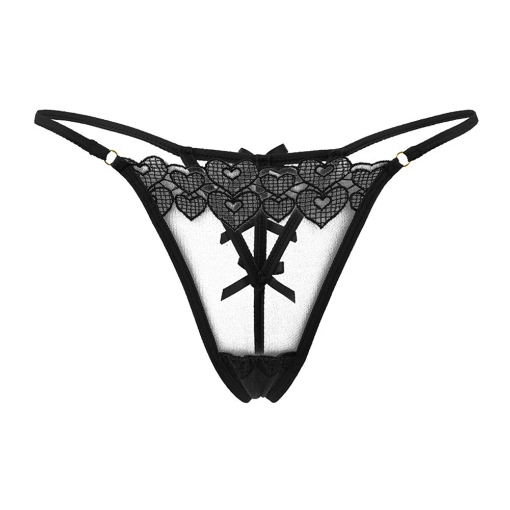 Womens Sexy Mesh SeeThrough Panties Lace LowWaist TBack Underwear Bow Hollow Butt Underwear For Female G-string Thong
Womens Sexy Mesh SeeThrough Panties Lace LowWaist TBack Underwear Bow Hollow Butt Underwear For Female G-string Thong
