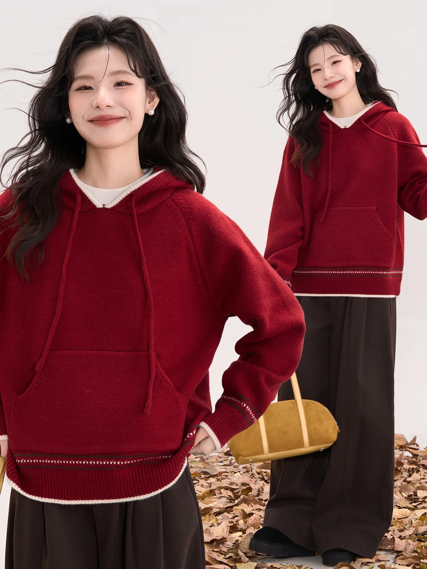 Heme Casual Knitted Hat Sweatshirt Women's Kangaroo Pocket Hoodie Thick Winter Long Sleeve Top Casual Style Pure E-commerce
Heme Casual Knitted Hat Sweatshirt Women's Kangaroo Pocket Hoodie Thick Winter Long Sleeve Top Casual Style Pure E-commerce