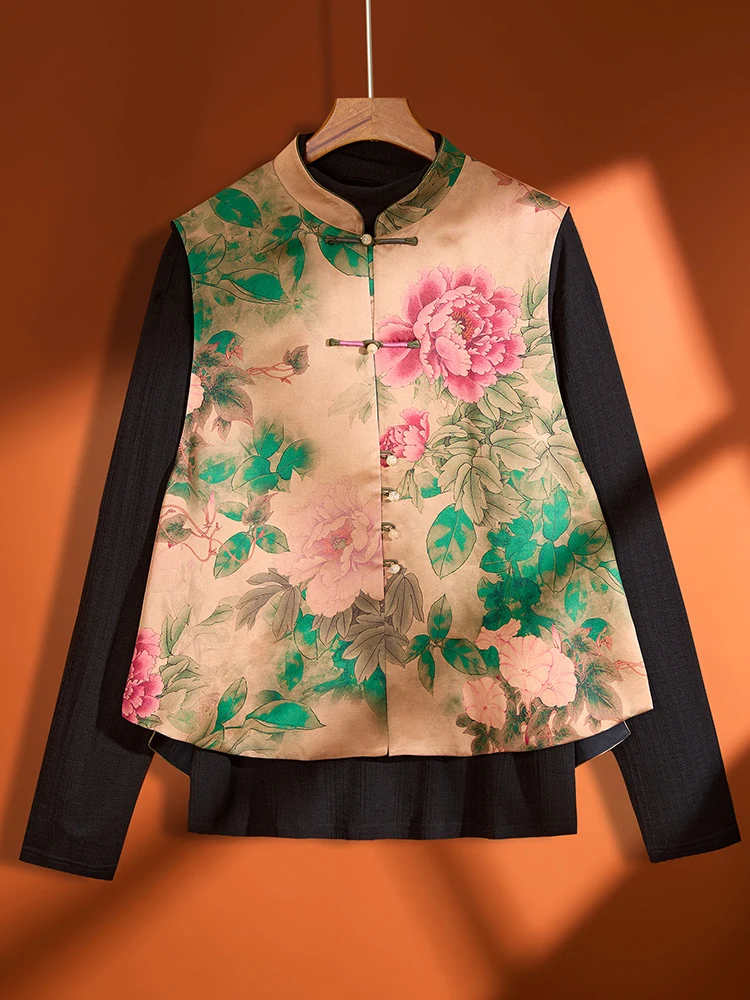 Высококачественный шелковый жилет Cloud Jaet, весенний модный шелковый топ из натурального шелка для мам среднего возраста и ly
Высококачественный шелковый жилет Cloud Jaet, весенний модный шелковый топ из натурального шелка для мам среднего возраста и ly