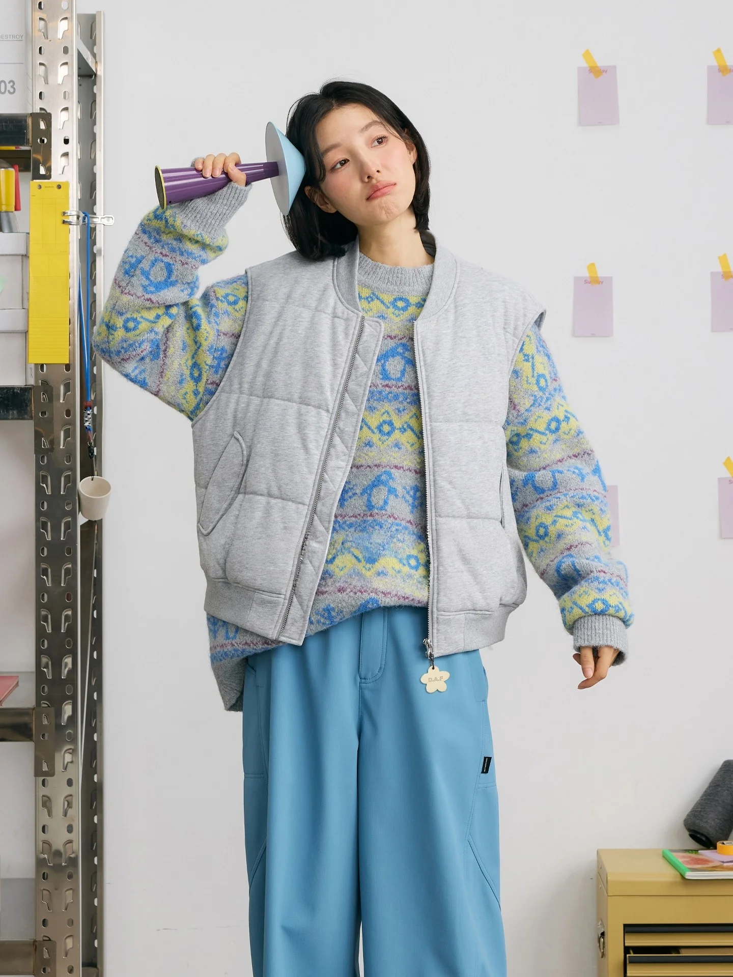 Casual Sle Layering Vest Sweater Light Floral ey Cotton Feel Women's Faion Outerwear Thermal round Ne Zipper ket D...
Casual Sle Layering Vest Sweater Light Floral ey Cotton Feel Women's Faion Outerwear Thermal round Ne Zipper ket D...