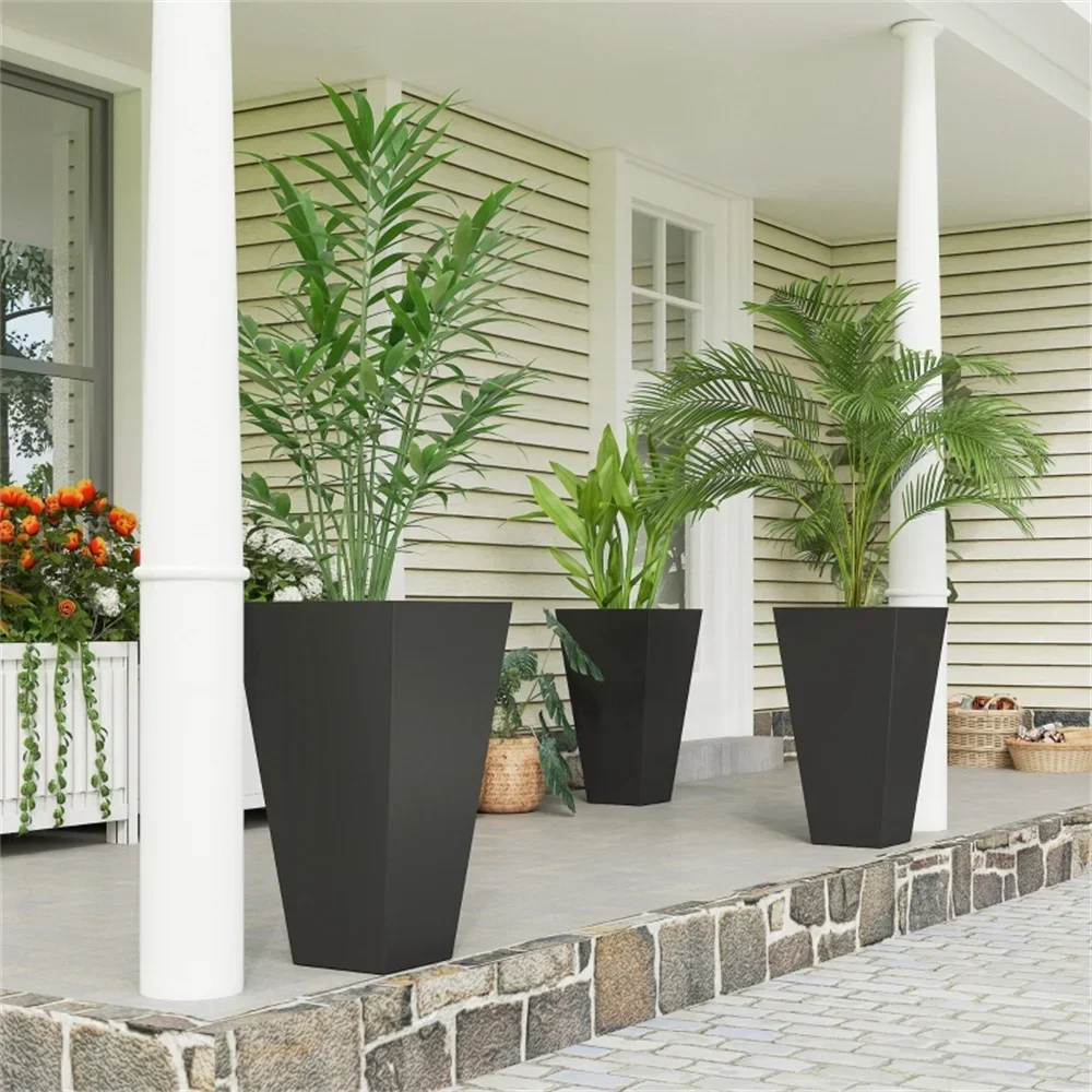 Tall Planter for Outdoor Plants Set of 3, 28 Inch Taper Planter with Drainage Holes, Wood Grain Decor Garden Pot for In
Tall Planter for Outdoor Plants Set of 3, 28 Inch Taper Planter with Drainage Holes, Wood Grain Decor Garden Pot for In