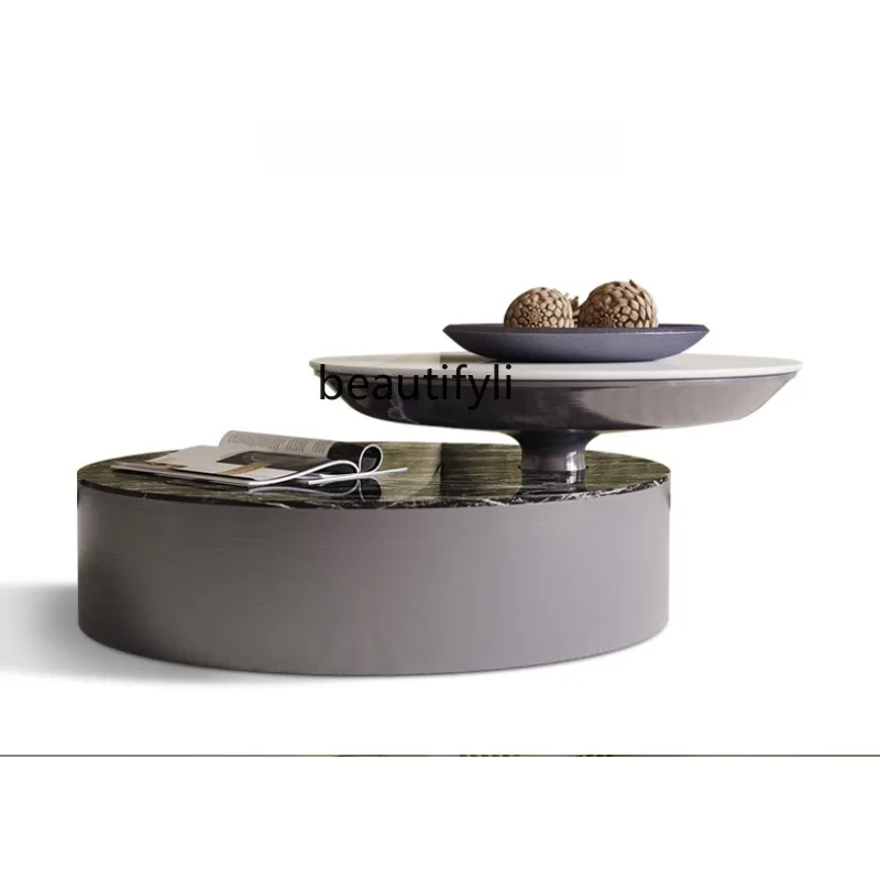 Nordic Modern Light Luxury Stone Plate Italian Living Room round Tea Table Small Apartment Rotating Metal Tea Table Furniture
Nordic Modern Light Luxury Stone Plate Italian Living Room round Tea Table Small Apartment Rotating Metal Tea Table Furniture