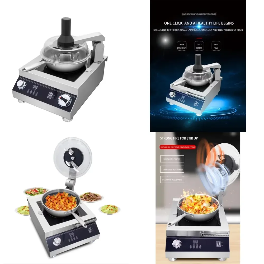 3500W Electric Automatic Stainless Steel Wok Cooking Machine Home Table Type Self-Stirring Commercial Kitchen
3500W Electric Automatic Stainless Steel Wok Cooking Machine Home Table Type Self-Stirring Commercial Kitchen