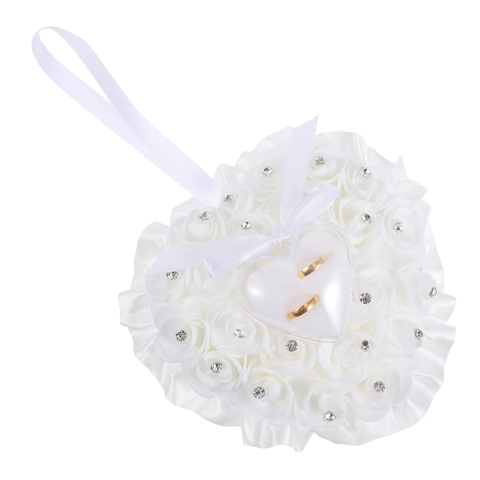 Heart Shaped Clear Box Rhinestone Adornment Bridal Ring Pillow Case for Wedding Storage Romantic Gift Elegant Fake
Heart Shaped Clear Box Rhinestone Adornment Bridal Ring Pillow Case for Wedding Storage Romantic Gift Elegant Fake