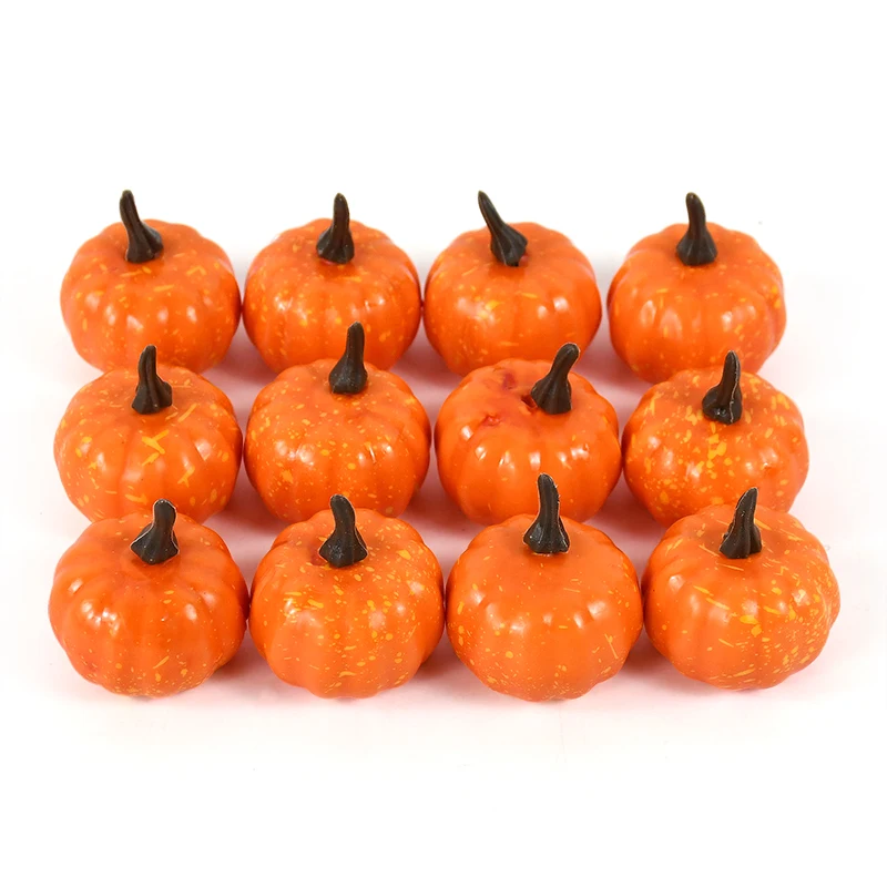 12Pcs Mini Foam Artificial Pumpkin Fake Pumpkin Ornament Halloween Decorations For Home Bar Halloween Party Atmosphere Props
12Pcs Mini Foam Artificial Pumpkin Fake Pumpkin Ornament Halloween Decorations For Home Bar Halloween Party Atmosphere Props