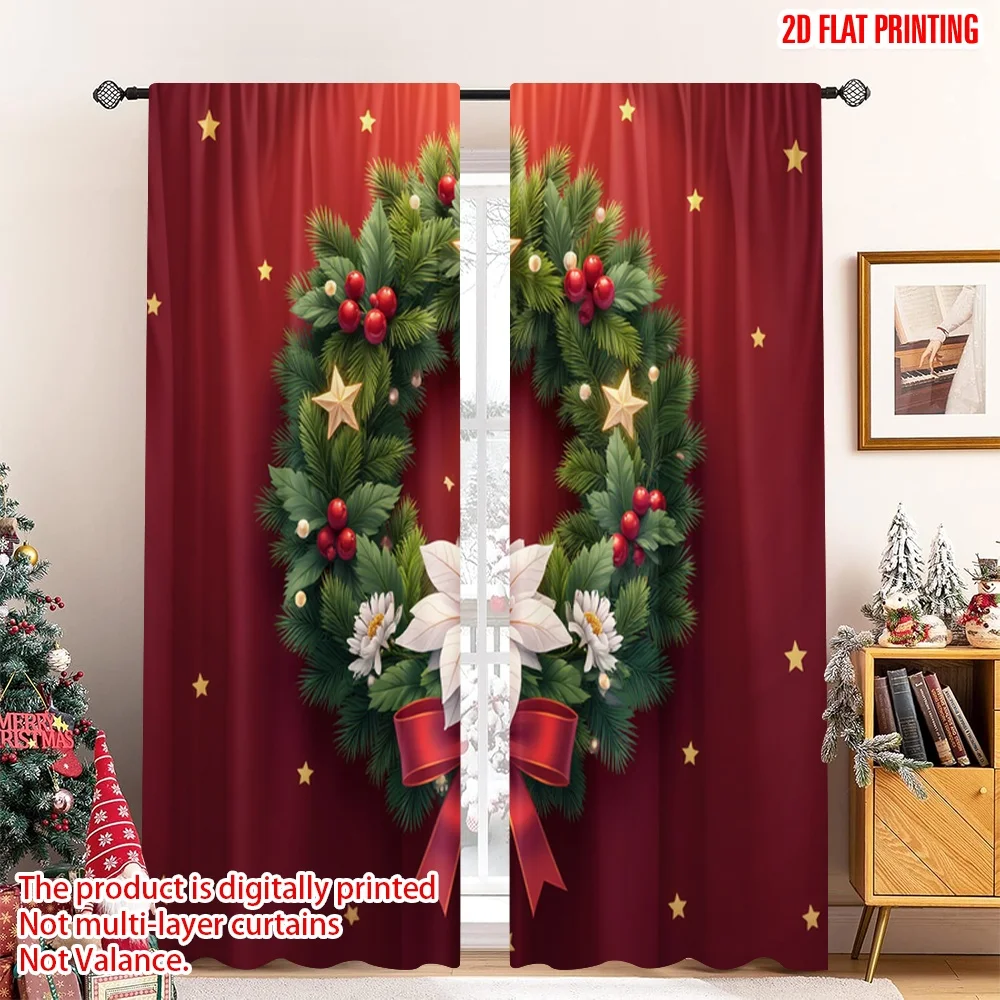 2pcs 2D flat printing Christmas Scene Curtain Festive Christmas Poinsettia Bow Polyester Without Electricity Birthday Party
2pcs 2D flat printing Christmas Scene Curtain Festive Christmas Poinsettia Bow Polyester Without Electricity Birthday Party