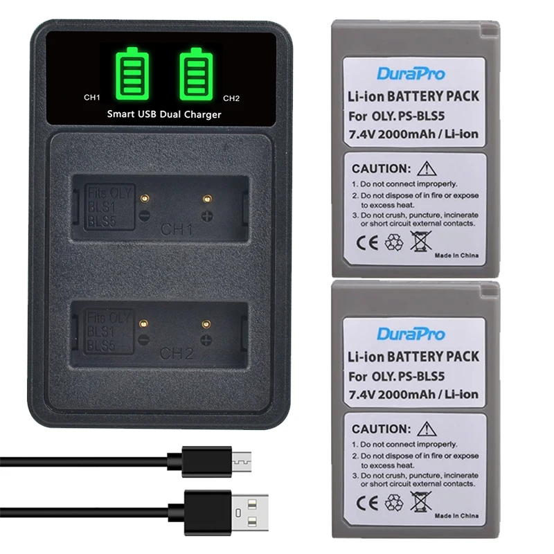 2000mAH 7.4V PS BLS-5 PS-BLS5 Camera Battery Charger With Type C Port For OLYMPUS E450 E600 E620 EP1 EP2 EP3 EPL1 EPL2 EPM2
2000mAH 7.4V PS BLS-5 PS-BLS5 Camera Battery Charger With Type C Port For OLYMPUS E450 E600 E620 EP1 EP2 EP3 EPL1 EPL2 EPM2