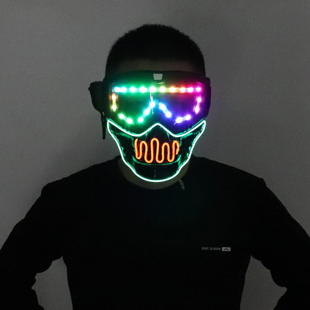 Full Color Halloween Horror Skull LED Mask Cold Neon Light Mask For Cosplay Costume Luminous Mask Glowing Night Disguise Mask
Full Color Halloween Horror Skull LED Mask Cold Neon Light Mask For Cosplay Costume Luminous Mask Glowing Night Disguise Mask