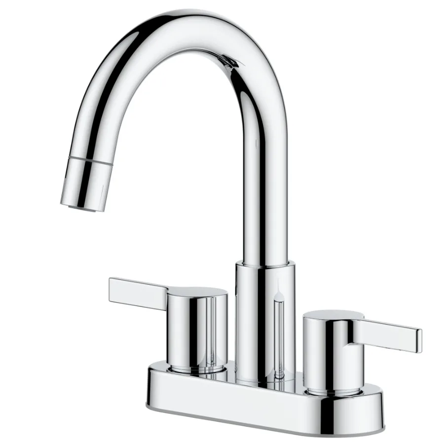 Clean Modern Chrome 4" Centerset Bathroom Faucet with Pull-Down Sprayer
Clean Modern Chrome 4" Centerset Bathroom Faucet with Pull-Down Sprayer