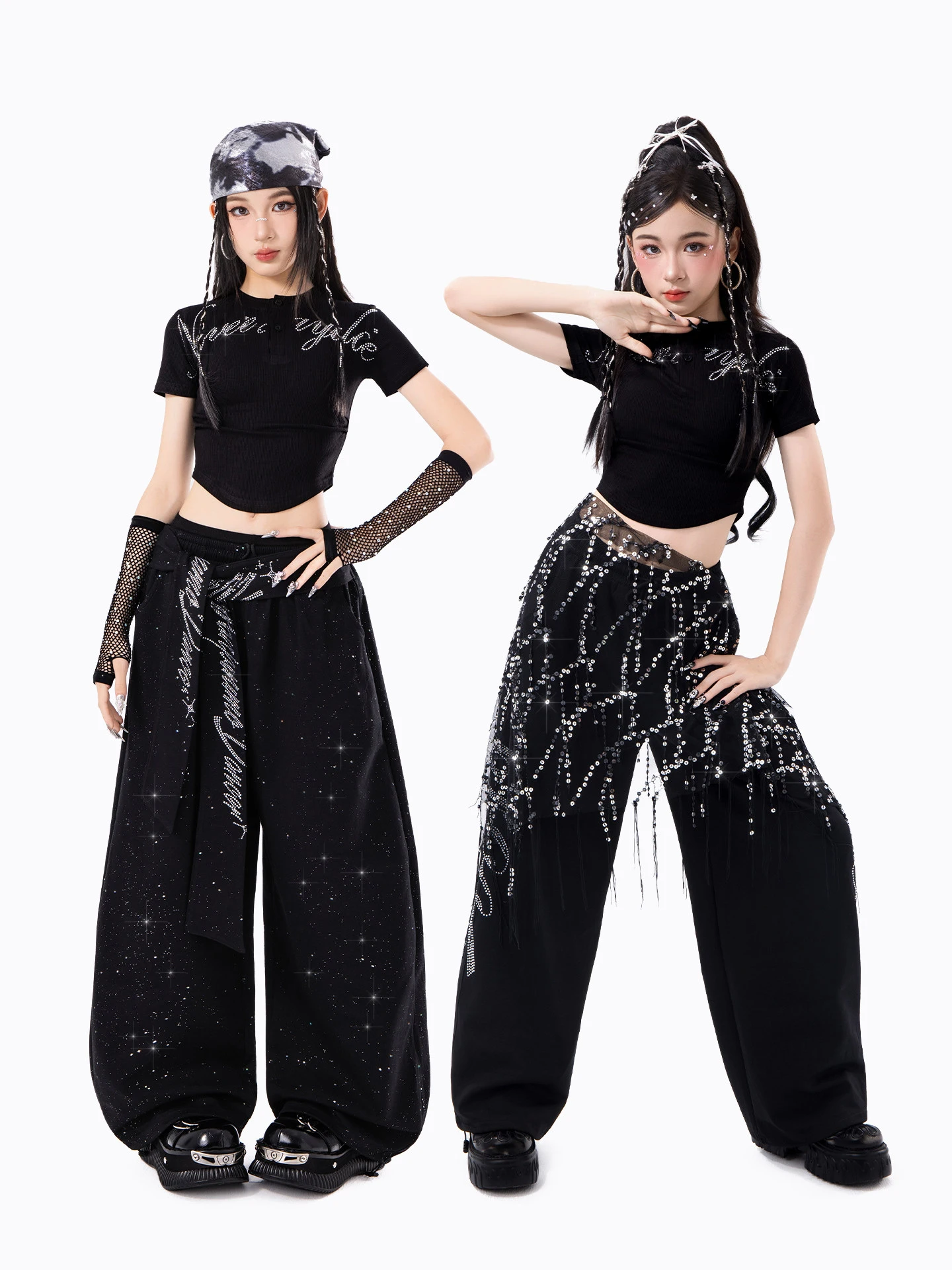 2026 Black Crop Tops Cargo Pants Kpop Outfits For Girls Children Jazz Dance Costumes Kids Modern Hip Hop Dance Clothes DQS23134
2026 Black Crop Tops Cargo Pants Kpop Outfits For Girls Children Jazz Dance Costumes Kids Modern Hip Hop Dance Clothes DQS23134