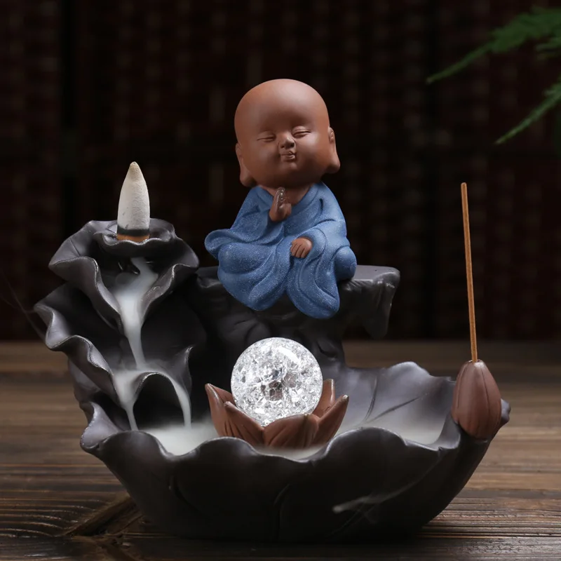 Crystal Ball with LED Backflow Incense Burner Fortune Turning Creative Craft Ornament
Crystal Ball with LED Backflow Incense Burner Fortune Turning Creative Craft Ornament