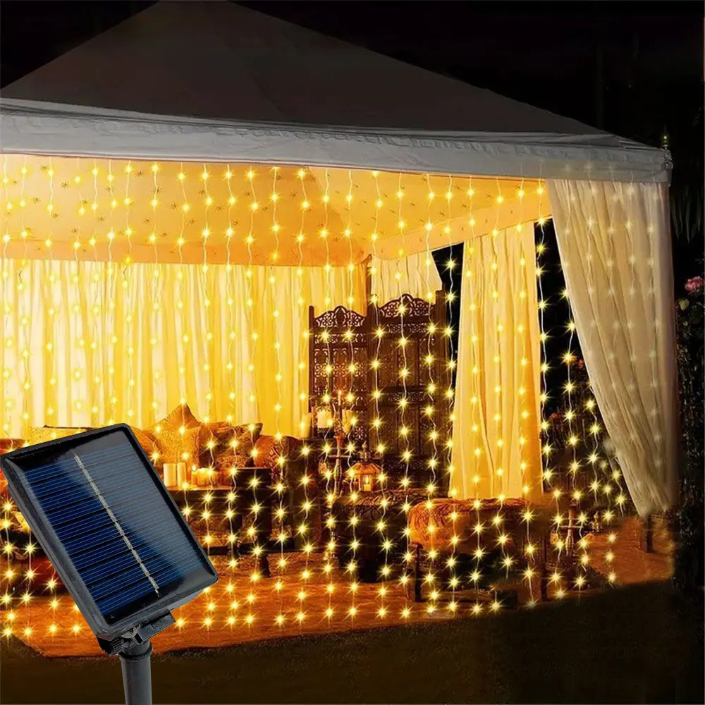 6M/3M Solar Curtain Light Outdoor String Lights Garden Wedding Birthday Party Holiday Decor Lights 2026 EID Mubarak Decoration
6M/3M Solar Curtain Light Outdoor String Lights Garden Wedding Birthday Party Holiday Decor Lights 2026 EID Mubarak Decoration