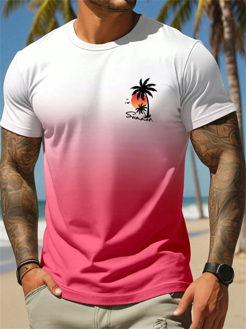 Summer Daily Casual Fashion Men's T-Shirt Running Loose and Comfortable Men's Short-Sleeved Top Urban Street Style Men's T-Shirt
Summer Daily Casual Fashion Men's T-Shirt Running Loose and Comfortable Men's Short-Sleeved Top Urban Street Style Men's T-Shirt