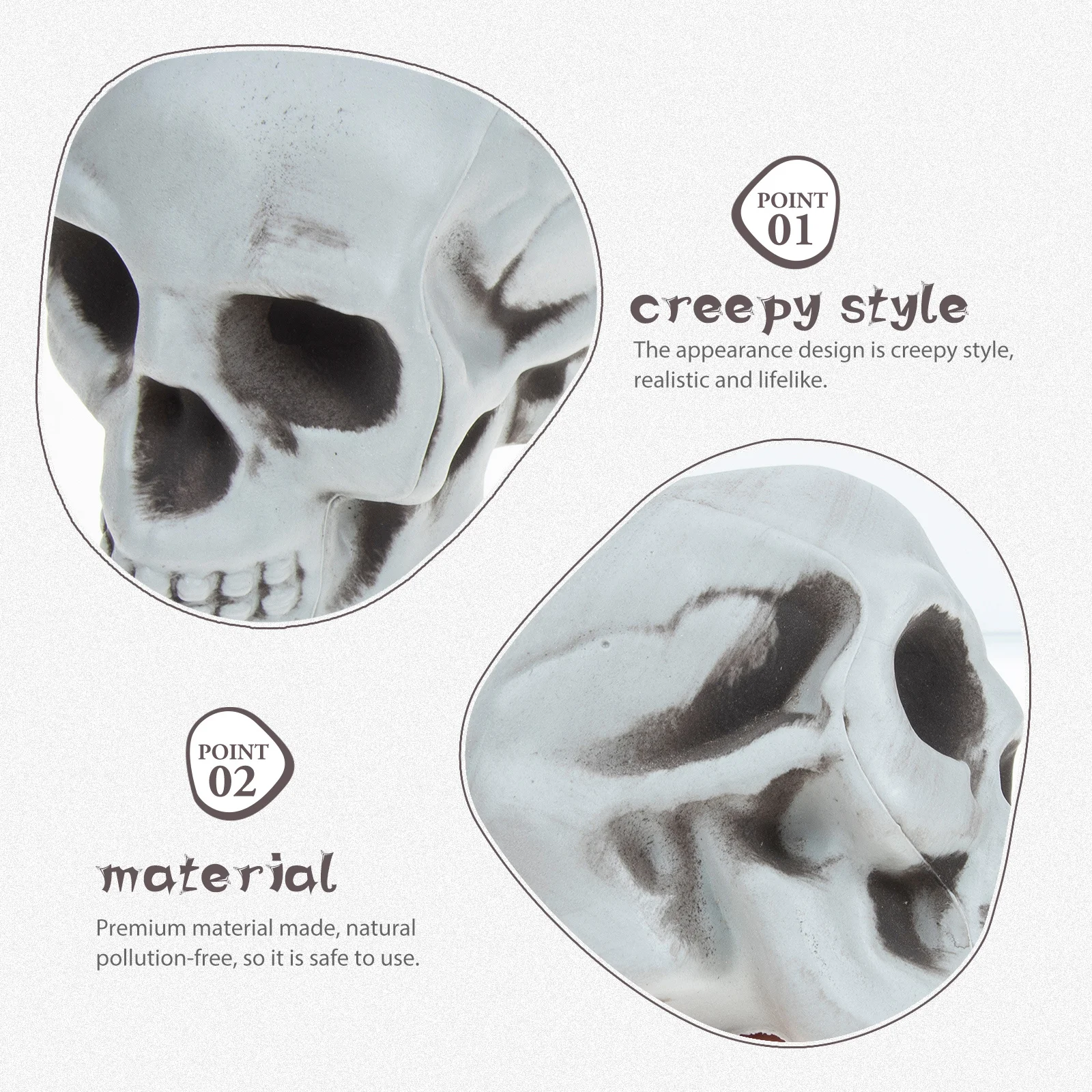 8Pcs Terrible Skulls Halloween Skull Ornament Natural Applicable Various Scenes Halloween Skull Decor
8Pcs Terrible Skulls Halloween Skull Ornament Natural Applicable Various Scenes Halloween Skull Decor