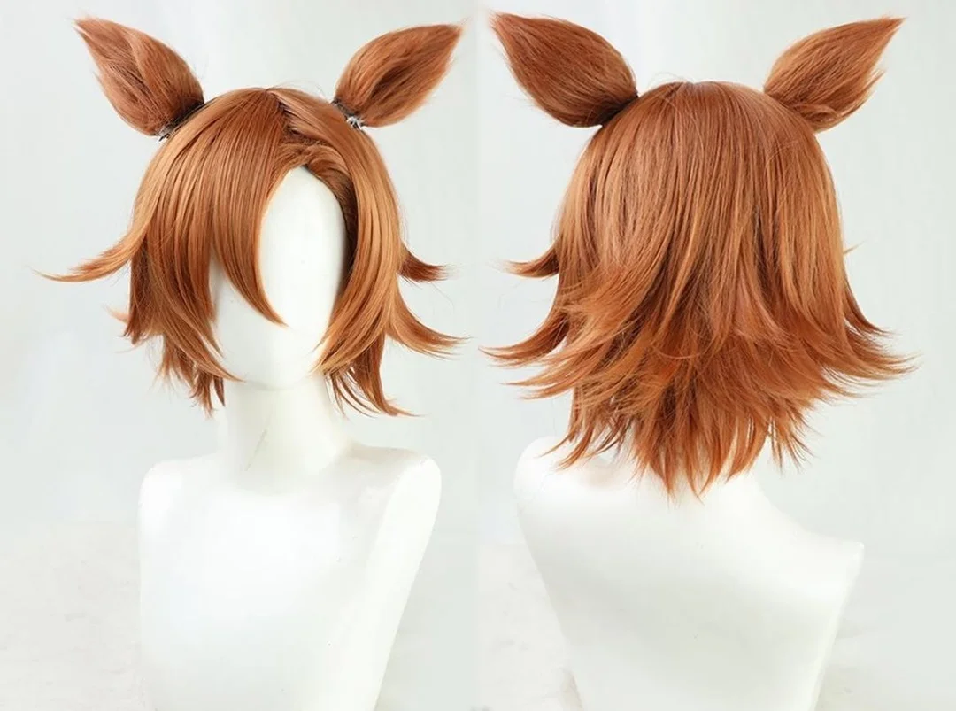 Cosplay Uma Musume Pretty Derby T.M. Opera O Wig Halloween anime party with brown short hair
Cosplay Uma Musume Pretty Derby T.M. Opera O Wig Halloween anime party with brown short hair