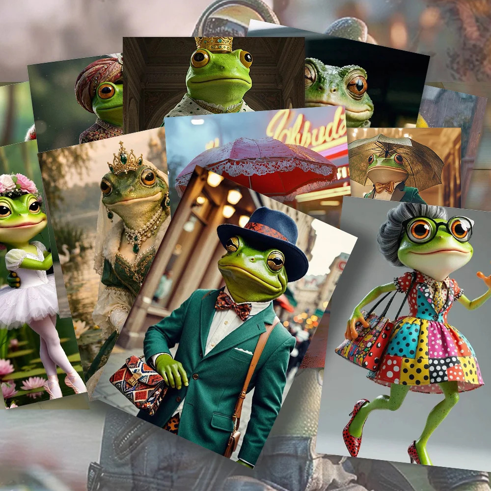 32pcs, Fun and Quirky Anthropomorphic Frog Postcards, Birthday/Anniversary Gifts, Collectibles, Suitable for Gift Giving
32pcs, Fun and Quirky Anthropomorphic Frog Postcards, Birthday/Anniversary Gifts, Collectibles, Suitable for Gift Giving