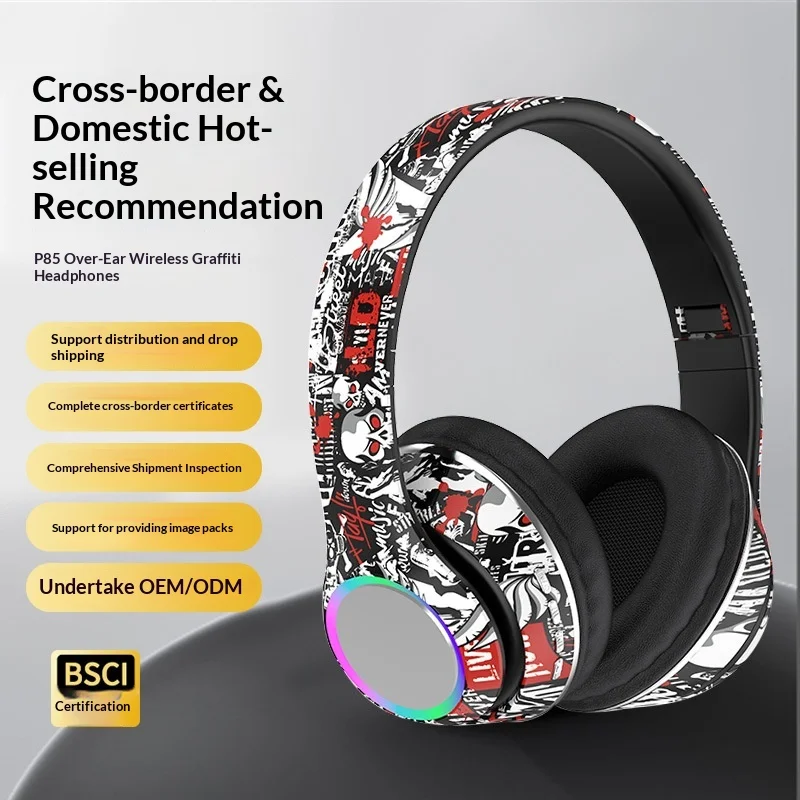 Беспроводные наушники Fmouse Graffiti с Bluetooth 5.4, глубокой RGB-подсветкой, мягкими амбушюрами, совместимые с мобильными телефонами, для любителей музыки
Беспроводные наушники Fmouse Graffiti с Bluetooth 5.4, глубокой RGB-подсветкой, мягкими амбушюрами, совместимые с мобильными телефонами, для любителей музыки