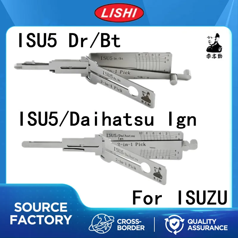 LISHI ISU5 Daihatsu Dr/Bt Ign 2-in-1 Pick Decoder Professional Auto Locksmith Tool For Isuzu
LISHI ISU5 Daihatsu Dr/Bt Ign 2-in-1 Pick Decoder Professional Auto Locksmith Tool For Isuzu