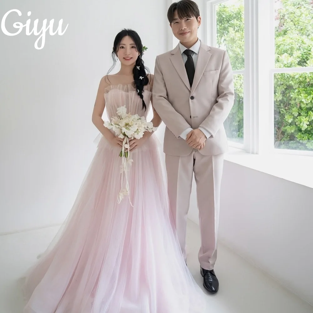 Giyu Fairy Pink A-line A-line Wedding Party Dress Sleeveless Pleat Tulle Korea Photoshoot Bridal Gown 웨딩드레스 Customized 2025
Giyu Fairy Pink A-line A-line Wedding Party Dress Sleeveless Pleat Tulle Korea Photoshoot Bridal Gown 웨딩드레스 Customized 2025