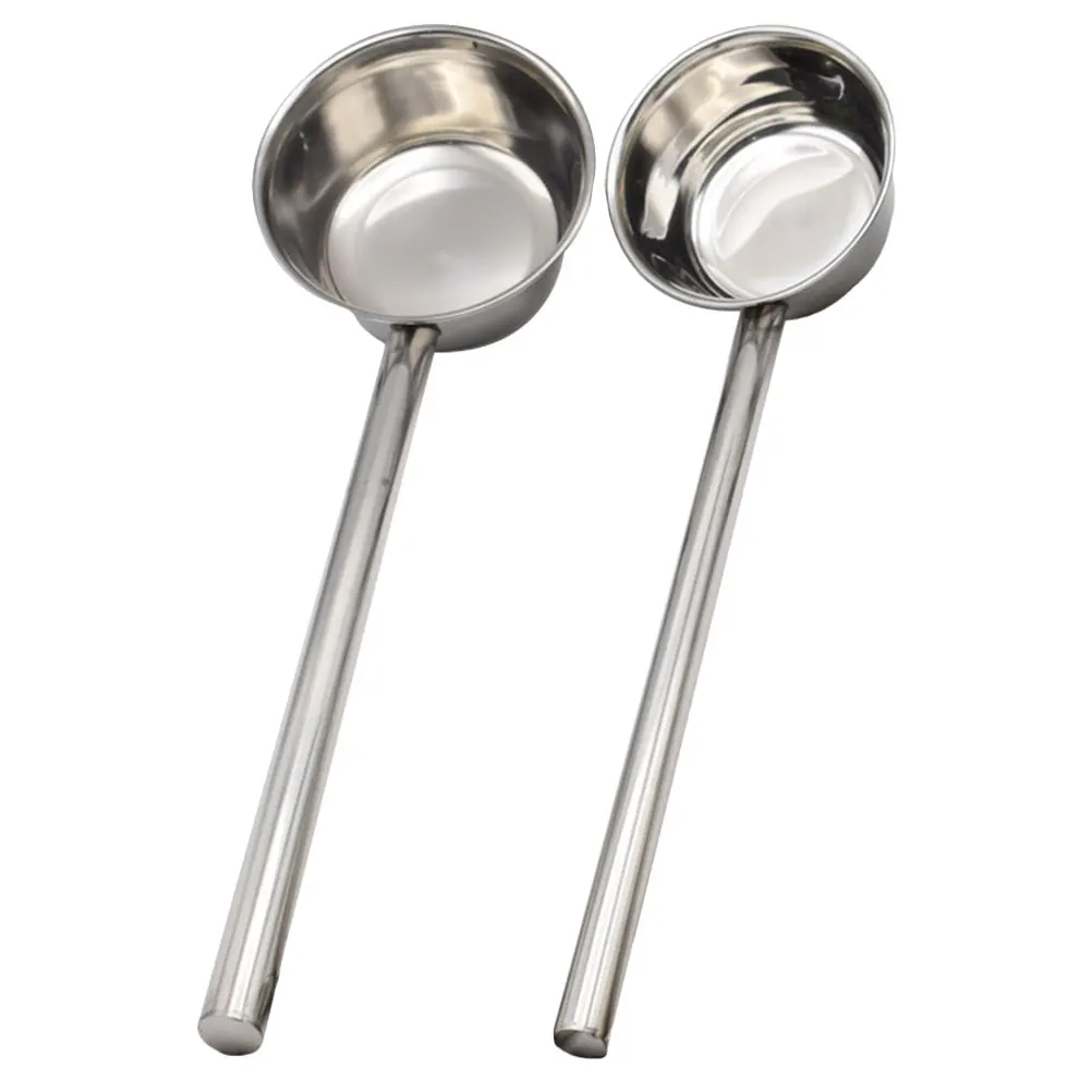 2pcs Long Handle Stainless Steel Water Scoop Soup Ladle 14cm+12cm Kitchen Gadgets Smooth For Cooking Gardening
2pcs Long Handle Stainless Steel Water Scoop Soup Ladle 14cm+12cm Kitchen Gadgets Smooth For Cooking Gardening