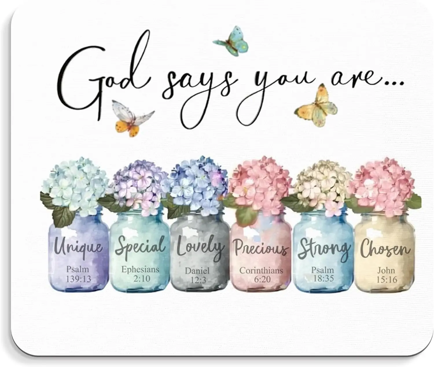 Christian Mouse Pad - God Says You Are, Motivational Office Desk Mat, Bible Verse Gift for Coworkers, 9.5x8 Inches
Christian Mouse Pad - God Says You Are, Motivational Office Desk Mat, Bible Verse Gift for Coworkers, 9.5x8 Inches