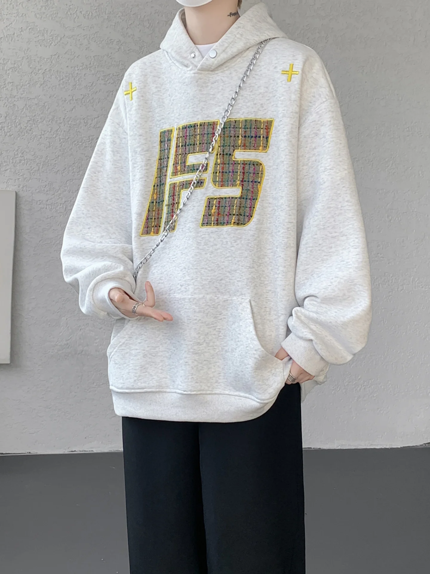 Oversize American High Street Men's Hoodie Embroidered Lettering Fall Design Sportswear Long Sleeve Cotton Polyester Blend
Oversize American High Street Men's Hoodie Embroidered Lettering Fall Design Sportswear Long Sleeve Cotton Polyester Blend