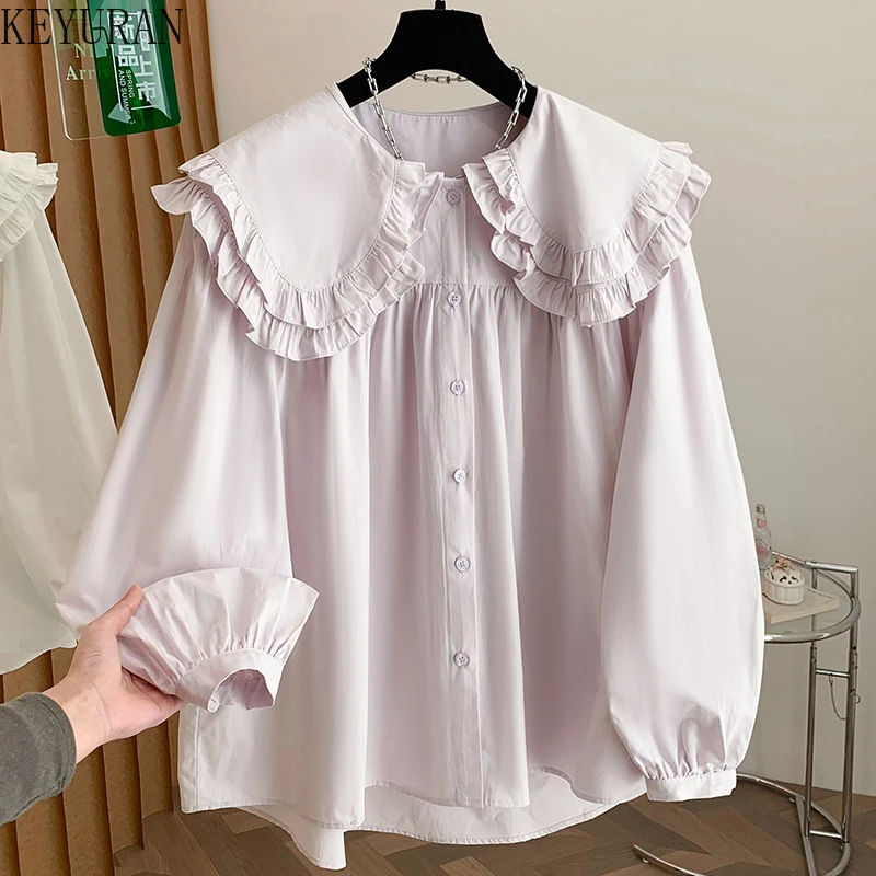 Винтажная женская белая блузка с воротником Питер Пэн в стиле преппи, модная элегантная женская свободная повседневная блузка с длинным рукавом, универсальный топ в стиле Y2K
Винтажная женская белая блузка с воротником Питер Пэн в стиле преппи, модная элегантная женская свободная повседневная блузка с длинным рукавом, универсальный топ в стиле Y2K