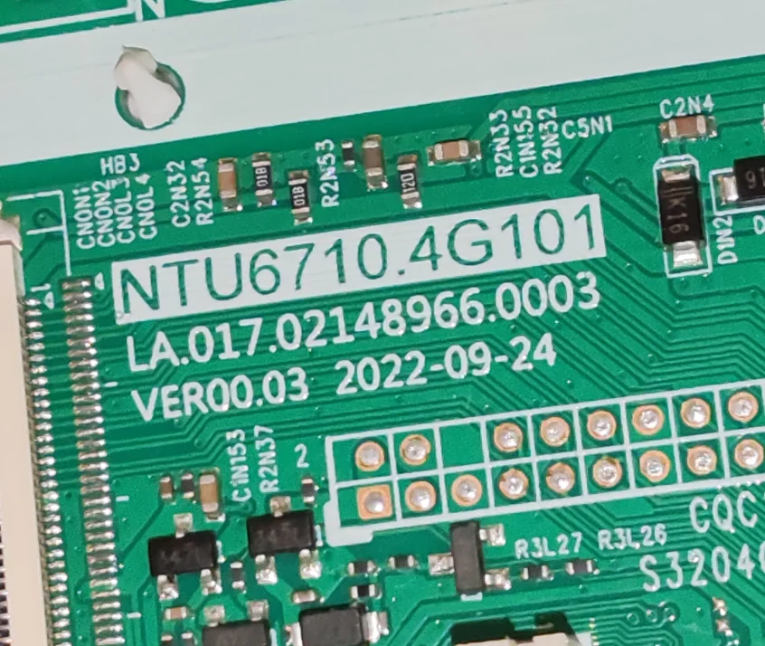NTU6710.4G101 Three in one TV motherboard, physical photo, tested well
NTU6710.4G101 Three in one TV motherboard, physical photo, tested well