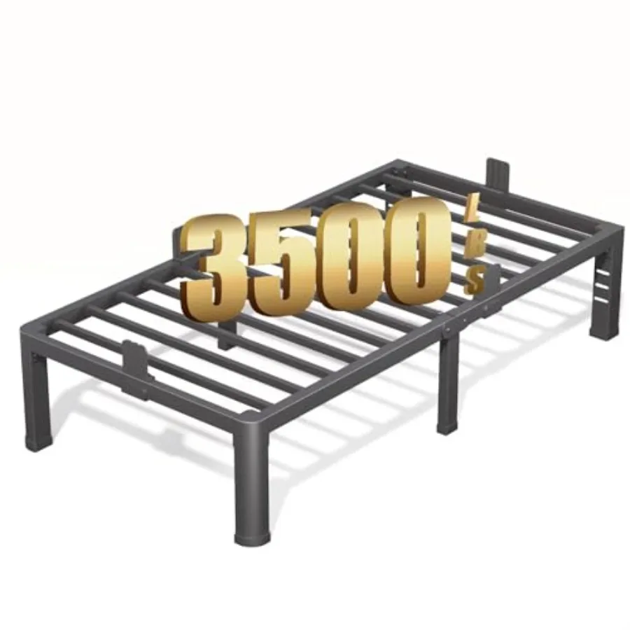 Bed Frame with Rounded Corner and Headboard Hole Mattress Retainers 3500 LBS Metal Heavy Duty Steel Slats Support No Box Spring
Bed Frame with Rounded Corner and Headboard Hole Mattress Retainers 3500 LBS Metal Heavy Duty Steel Slats Support No Box Spring