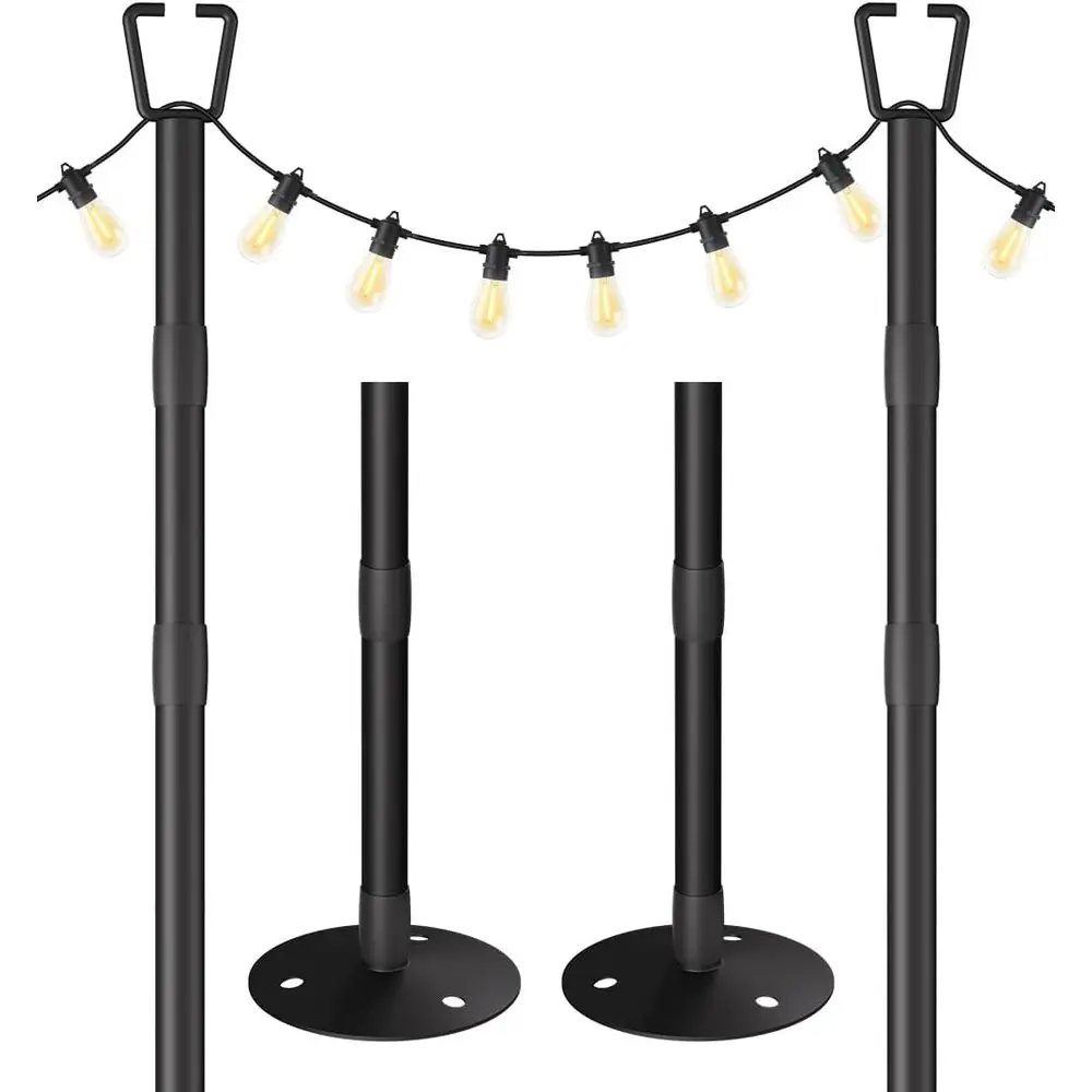 2 Pack 10T String Light Poles or Outdoor Decor, Sturdy Light Pole with Hard Ground Base, Adjustable Metal Light Posts or Outside
2 Pack 10T String Light Poles or Outdoor Decor, Sturdy Light Pole with Hard Ground Base, Adjustable Metal Light Posts or Outside