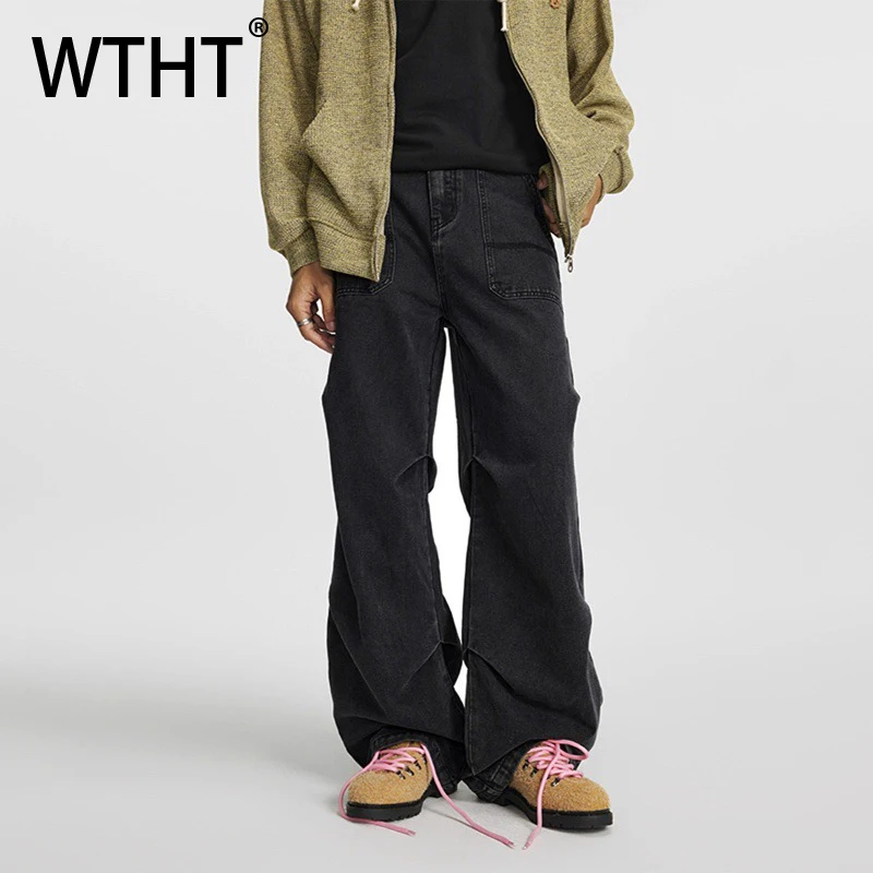 WTHT модные мужские плиссированные джинсовые брюки со старым стирным дизайном, модные прямые свободные джинсы с высокой талией, мужские осень 2021, 2A2446
WTHT модные мужские плиссированные джинсовые брюки со старым стирным дизайном, модные прямые свободные джинсы с высокой талией, мужские осень 2021, 2A2446