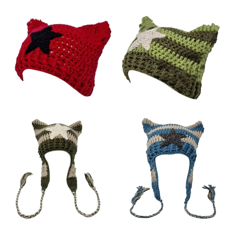 Handwoven Ear Hat Winter Warm Beanie Hat Outdoor Cycling Hat Y2K Skull Caps Dropship
Handwoven Ear Hat Winter Warm Beanie Hat Outdoor Cycling Hat Y2K Skull Caps Dropship