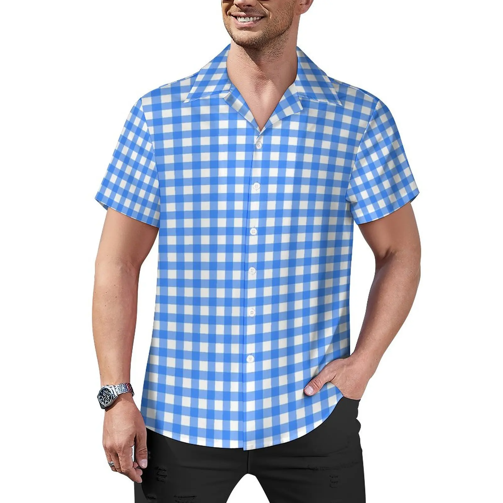 Blue Plaid Casual Shirt Vintage Checked Print Vintage Summer Shirts Men Short Sleeve Vacation Harajuku Pattern Oversize Blouses
Blue Plaid Casual Shirt Vintage Checked Print Vintage Summer Shirts Men Short Sleeve Vacation Harajuku Pattern Oversize Blouses