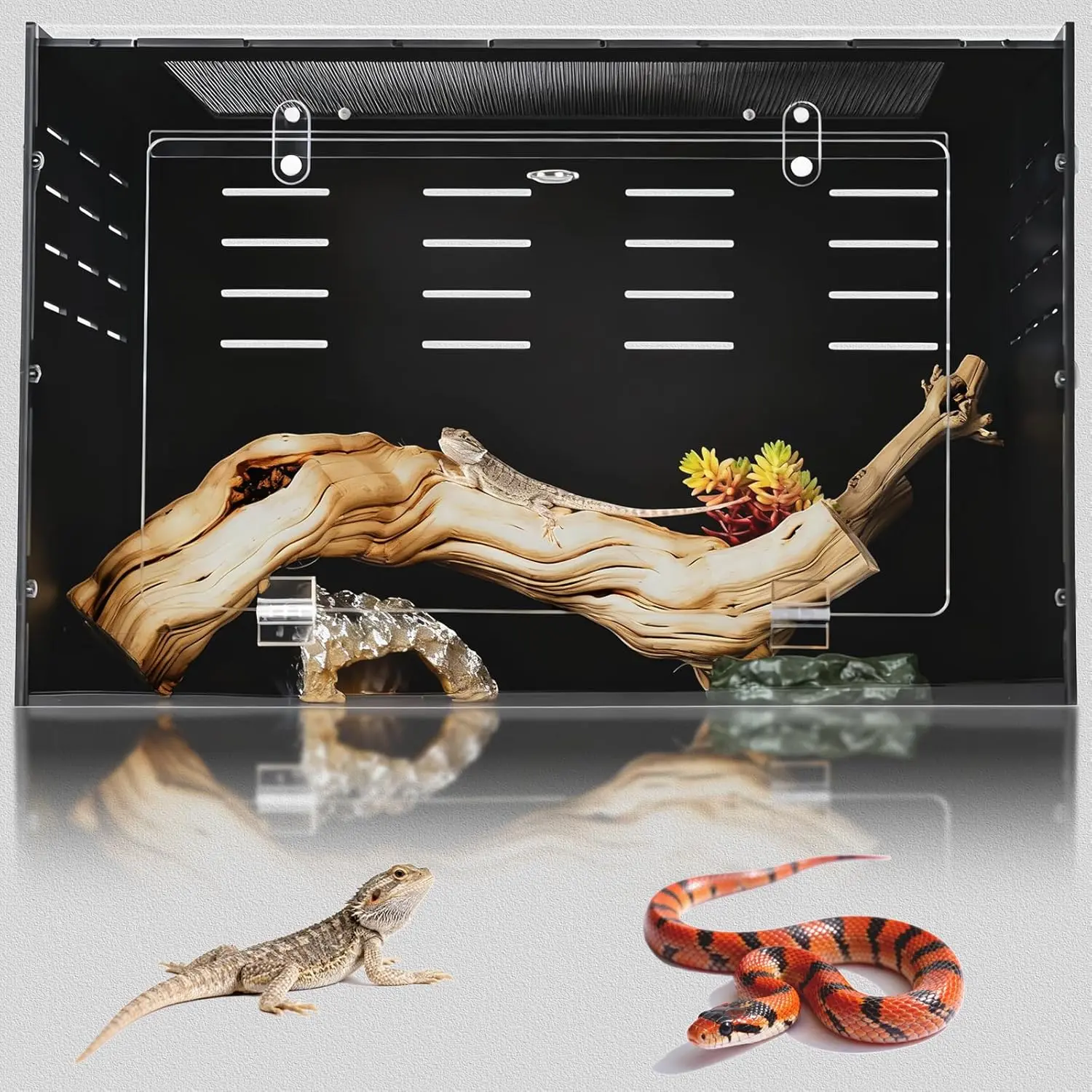 25 Gallon Reptile Tank Pvc Reptile Enclosure Terrarium Habitat For Leopard Gecko Ball Python Bearded Dragon Snake Setup
25 Gallon Reptile Tank Pvc Reptile Enclosure Terrarium Habitat For Leopard Gecko Ball Python Bearded Dragon Snake Setup