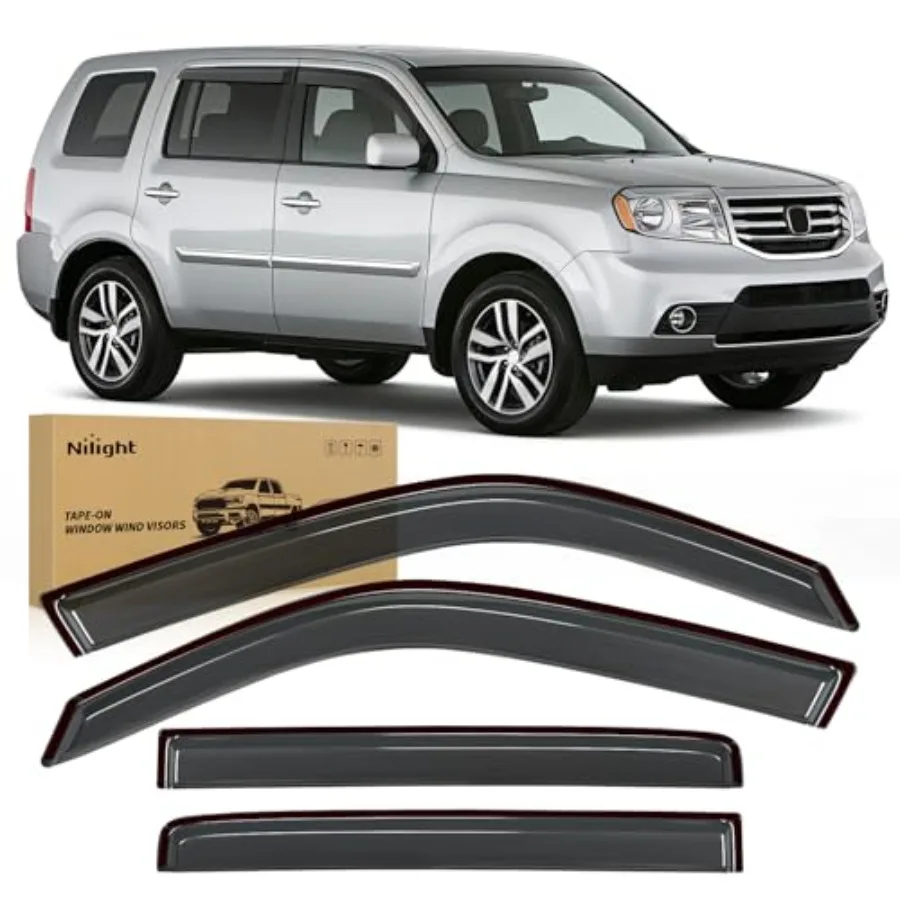 Window Visor Rain Guards for Honda Pilot 2009-2015, Out-Channel Window Deflectors Vent Shades for Rainy Weather, Sun Protection
Window Visor Rain Guards for Honda Pilot 2009-2015, Out-Channel Window Deflectors Vent Shades for Rainy Weather, Sun Protection