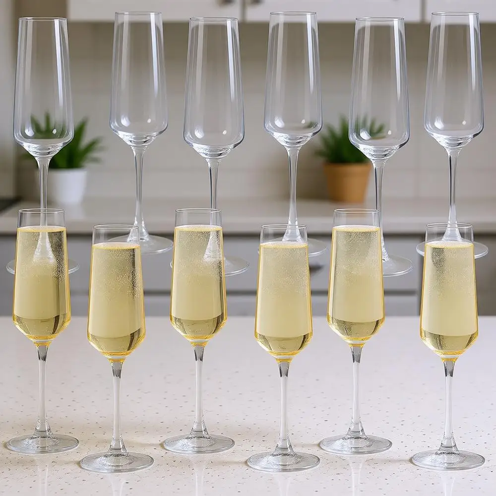 Набор из 12 бокалов для шампанского уникальной формы, с длинной ножкой, для игристых вин, прозрачные
Набор из 12 бокалов для шампанского уникальной формы, с длинной ножкой, для игристых вин, прозрачные